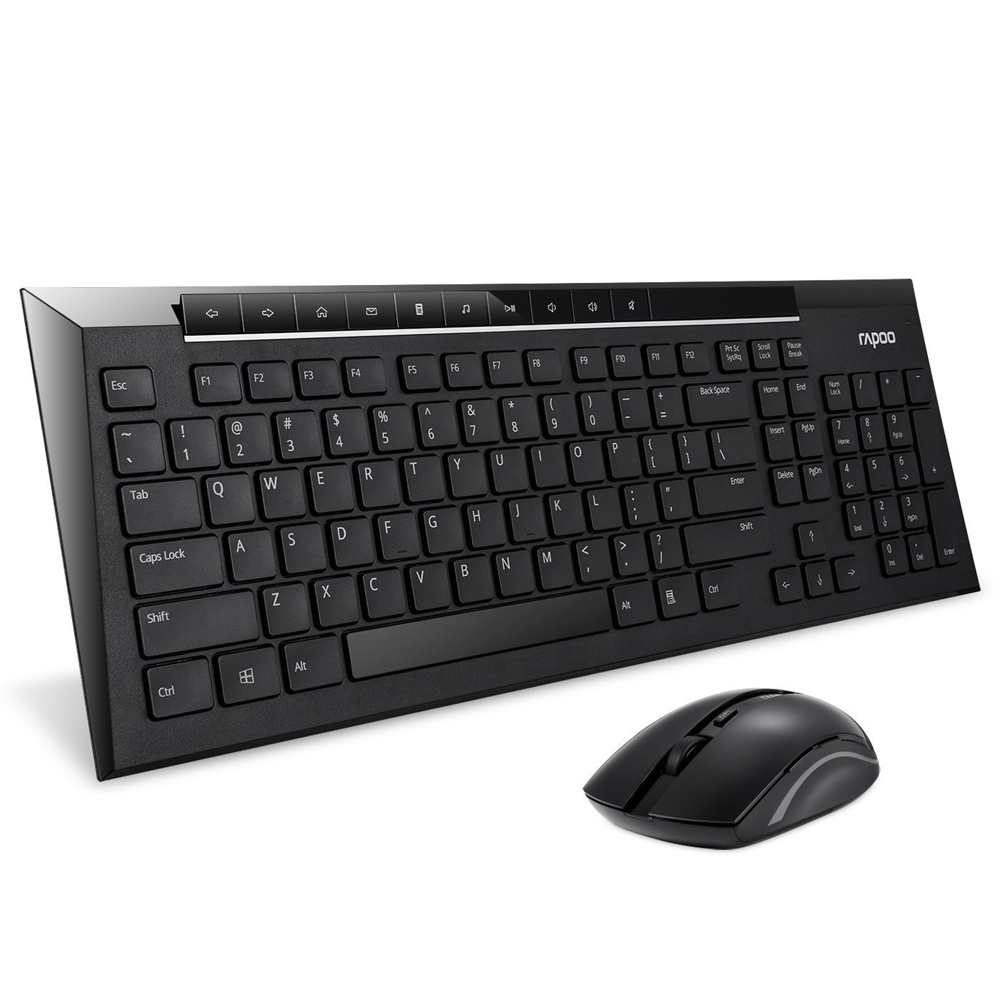 Rapoo 8200P 5G Multimedia Wireless Keyboard and Mouse 2-in-1 Combo for Laptops Desktops PC