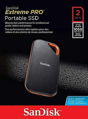 Sandisk Extreme Pro 2TB USB-A/C External Solid State Drive (SDSSDE80-2T00-G25)