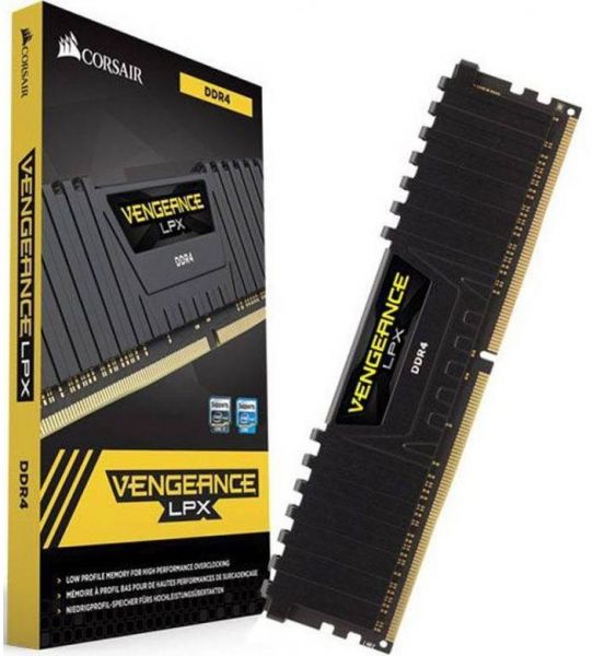 Corsair Vengeance LPX 16GB (2x8GB) DDR4 DRAM 3000MHz C15 Desktop Memory Kit - Black (CMK16GX4M2B3000C15) XMP 2.0