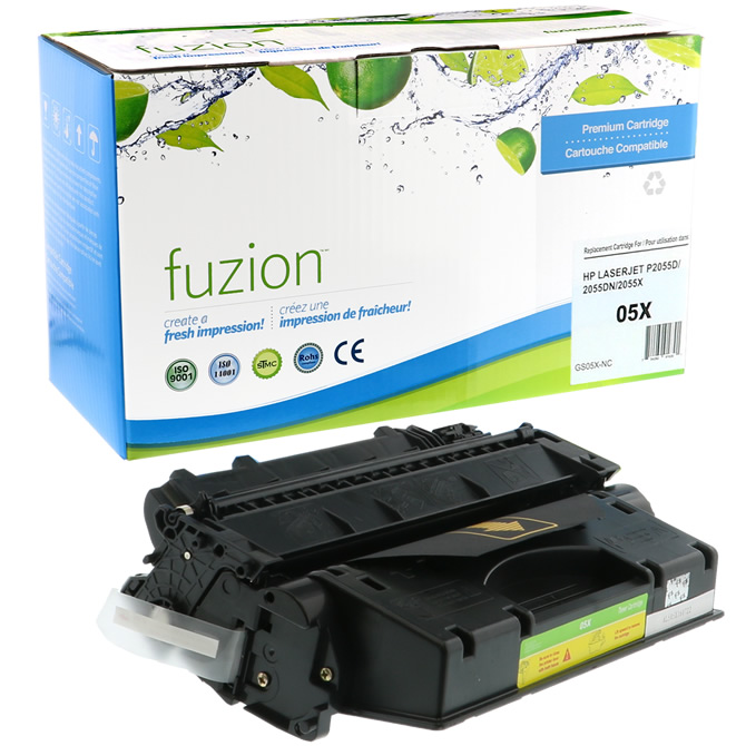 FUZION NEW COMPATIBLE, HP 05X (CE505X) Black High Yield  LaserJet Toner Cartridge