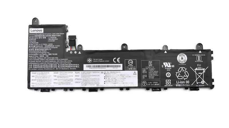 Lenovo Yoga 11e 5th Gen 11.4V 42Wh Battery 01AV487, New Genuine