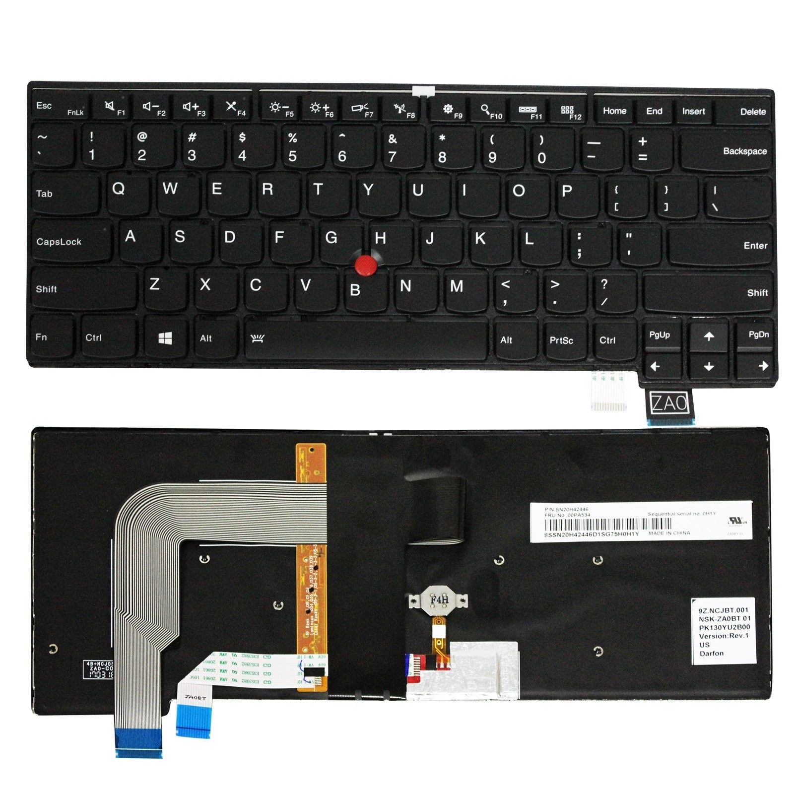 Lenovo Thinkpad T470 T480 Backlit Keyboard 01AX487 01AX517 01AX569 01HX448