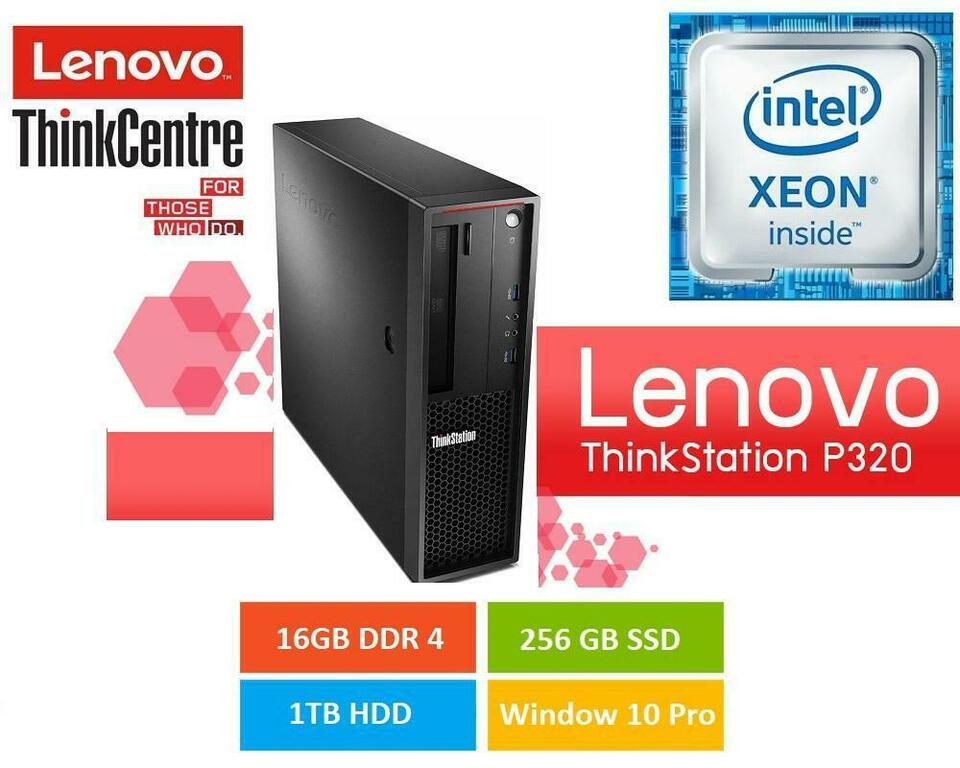 ThinkStation P320  Workstation, Xeon 3.70 16GB, 256GB SSD.1TB HDD, win 10 Pro