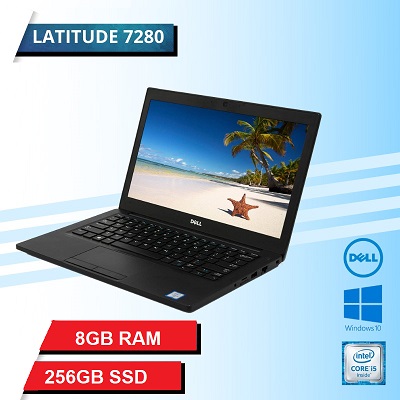 Dell  Latitude 7280 Intel Core i5 6200U,2.3GHz 12.5-inch,8 GB DDR4, 256 GB SSD,  Windows 10 Pro