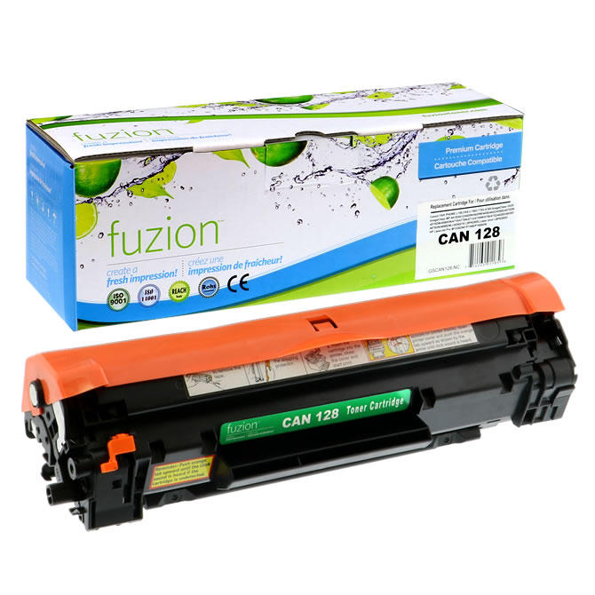 fuzion New Compatible Canon 128 Black Toner Cartridges, Standard Yield (3500B001AA)