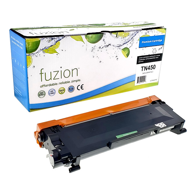 fuzion New Compatible Brother TN-450 Black Toner Cartridges, High Yield (TN450)