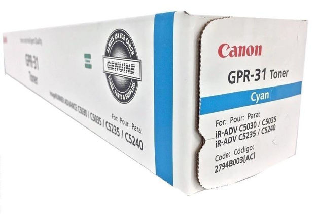 Canon GPR-31 Cyan OEM Genuine Toner for Canon ImageRunner C5030, C5035, C5235, C5240 Printer