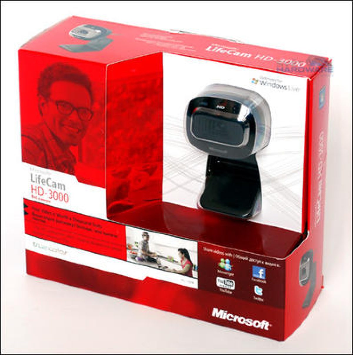 Microsoft Lifecam HD-3000 Webcam, Black iNet Computers - Main Image