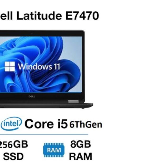 Dell LATITUDE E7470 Core i5 6th Gen 8GB, 256GB SSD Win11 Pro Off